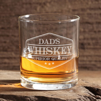 Personalised Vintage Label Whiskey Glass Tumbler, 2 of 6