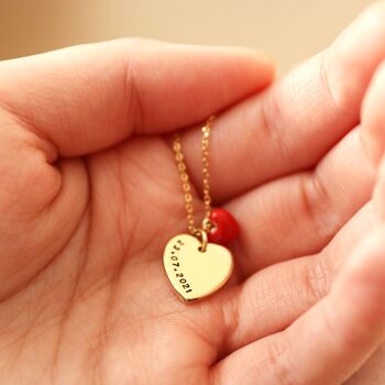 Personalised Tiny Enamel Heart Necklace, 3 of 11