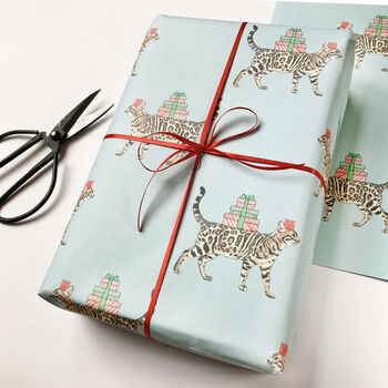 Bengal Cat Christmas Wrapping Paper, 2 of 3