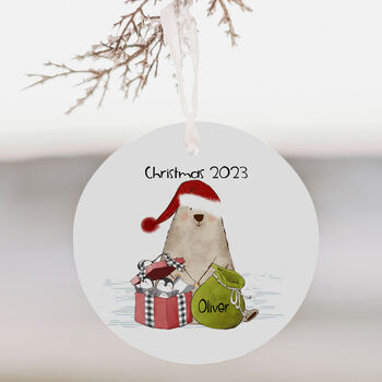 Christmas Bear And Penguins Bauble, 3 of 6