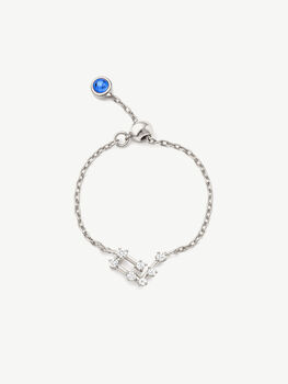 Silver Constellation Ring Zodiac Jewellery Birthstone, 5 of 12