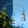 Crystal Drop Plant Hanger With Gold Feather Charm, thumbnail 3 of 8