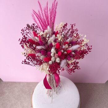 Hot Pink Dried Flower Bouquet, 4 of 5