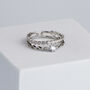Sterling Silver Ornate Double Band Adjustable Ring, thumbnail 1 of 7