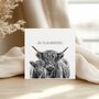 Dad You Are Moo Velous Highland Cow Card – Funny Father’s Day Farmyard Greeting, thumbnail 2 of 5