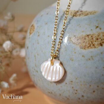 Minimal Shell Pendant Necklace, 3 of 7