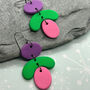 Petals Coloured Polymer Clay Earrings Collection Two, thumbnail 5 of 7