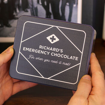 Personalised Emergency Chocolate Gift Tin Set, 5 of 7