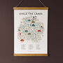 Cycle The Lakes Illustrated Map Checklist Print, thumbnail 2 of 8