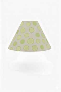Hand Painted Linen Sustainable Lampshade Polka Dot, 6 of 12