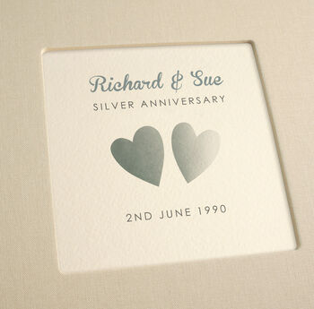 Personalised Silver Wedding Anniversary Photo Album, 3 of 11