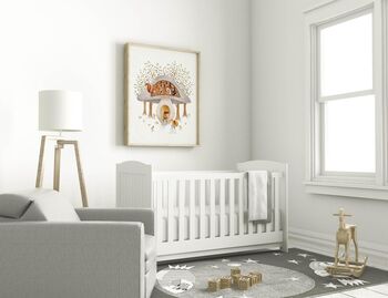 Woodland Carriage And Forest Friends Nursery Art Print – Whimsical Animal Wall Art For Children’s Rooms, 3 of 5