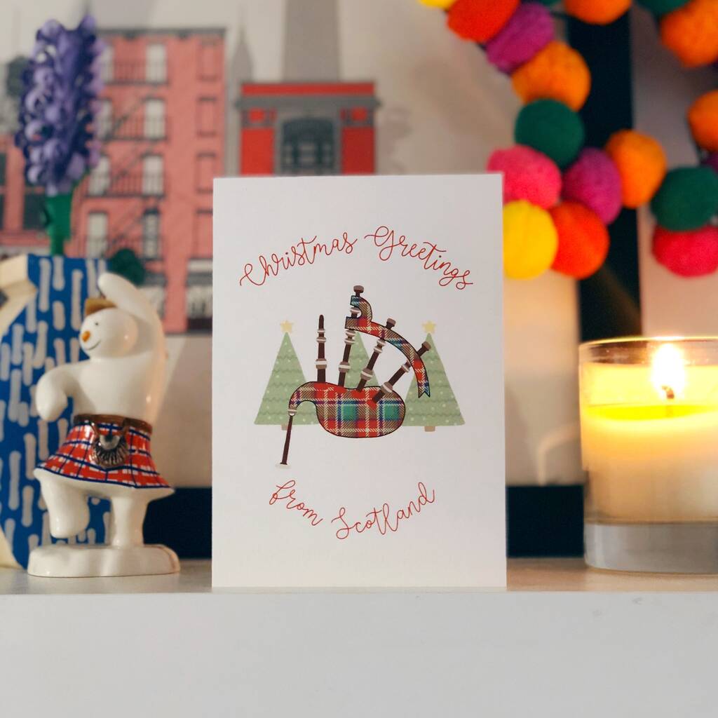 Charity Christmas Card 'Greetings From Scotland' By Xoxo Designs by Ruth | notonthehighstreet.com