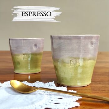 Espresso Tumbler 9th Traditional Wedding Anniversary Gift Blue Mug, 6 of 8