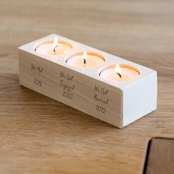 Personalised Anniversary Gift Candle Holder, 4 of 5