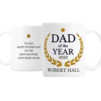 Personalised Dad Of The Year White Mug Gift, 3 of 3