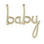 Baby Gold Script Phrase Foil Balloon, thumbnail 2 of 2