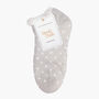Women's Short Slipper Socks Grip Sole Light Grey Spots, thumbnail 2 of 3