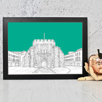 The Bargate Southampton Architectural Drawing Print, 6 of 10