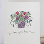 'Love You Mum' Flowers Card, thumbnail 3 of 3
