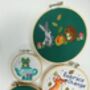 Woodland Friends Cross Stitch Kit, Hedgehog, Bunny, Pumpkin, thumbnail 7 of 7