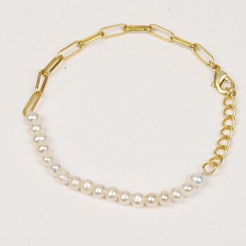 Pearl And Link Chain Bracelet, 2 of 3