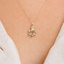 Tiny Yellow Gold Plated Daffodil Necklace, thumbnail 1 of 11