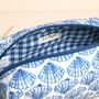 Small Navy Scallop Shell Washbag, thumbnail 2 of 3