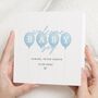Personalised New Baby Boy Balloon Card, thumbnail 1 of 6