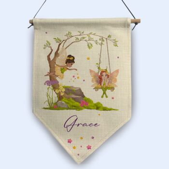 Personaslied Woodland Fairy Customisable Pennant Flag, 8 of 9