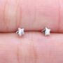 Sterling Silver Very Tiny Little Star Stud Earrings, thumbnail 9 of 12