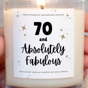 70 And Absolutely Fabulous 70th Birthday Candle, 4 of 5