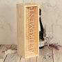 Typographic Retirement Clear Lid Bottle Box And Glass, thumbnail 1 of 7