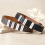 Personalised Mens Leather Cuff Names And Dates Bracelet, thumbnail 1 of 8