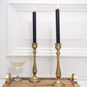 Antique Brass Candlestick, 2 of 4