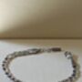Silver 5mm Figaro Chain Bracelet Adjustable Minimal Gift, thumbnail 3 of 6