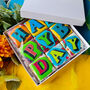 Birthday Biscuits Gift Box, Pop Art, Nine Pieces, thumbnail 9 of 9