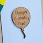 'Happy Birthday Dad' Balloon Token And Card, thumbnail 2 of 2