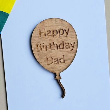 'Happy Birthday Dad' Balloon Token And Card, 2 of 2