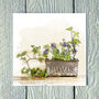 Hovis Tin With Pansy And Ivy Greetings Card, thumbnail 1 of 2