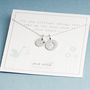New Born Baby Foot Imprint Silver Necklace Boy Or Girl, thumbnail 4 of 12