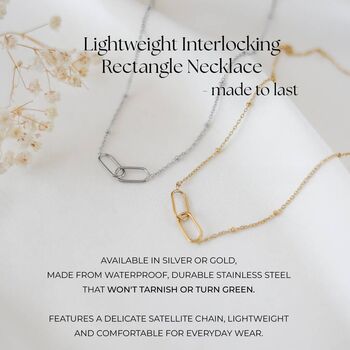 50th Birthday Gift For Her Interlocking Necklace, 2 of 5
