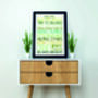 Personalised 'Favourite Things' Framed Print: Greens, thumbnail 3 of 6