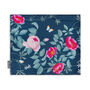 Luxury Linen Like Floral Table Runner Rose Garden Navy, thumbnail 3 of 5