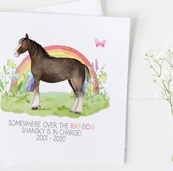 Personalised Pet Memorial Card Horse Memorial … 1v5e, 2 of 5