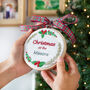 Personalised Family Christmas Embroidered Hoop, thumbnail 4 of 5