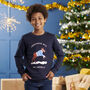 Personalised Cotton Moose Family Child Christmas Jumper, thumbnail 1 of 5