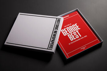 George Best Personalised UK Sports Gift Newspaper Book, 3 of 11