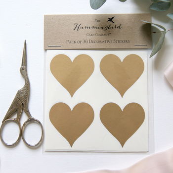 Gold Heart Decorative Stickers, 6 of 6