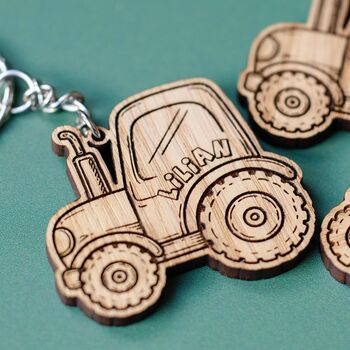 Personalised Tractor Keyrings – Farm Party Bag Favours For Children, 6 of 6